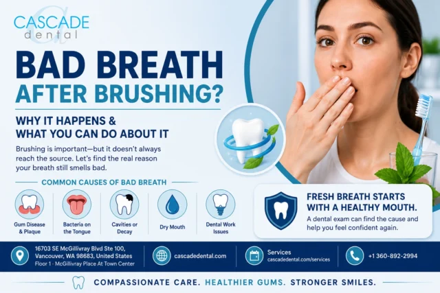 bad breath after brushing