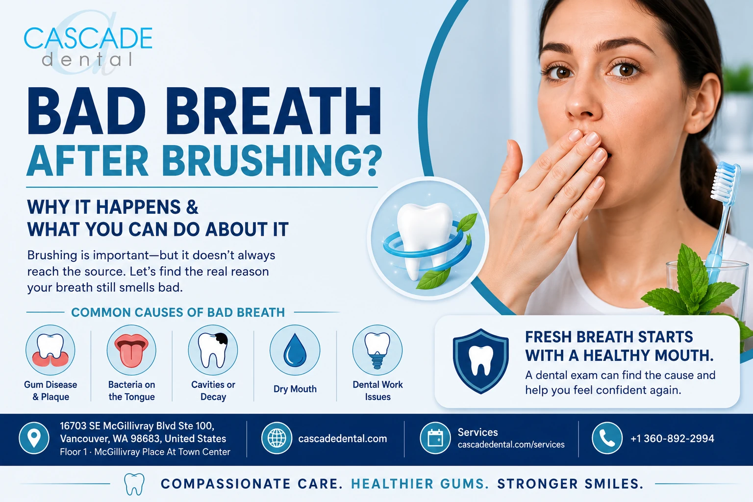 bad breath after brushing