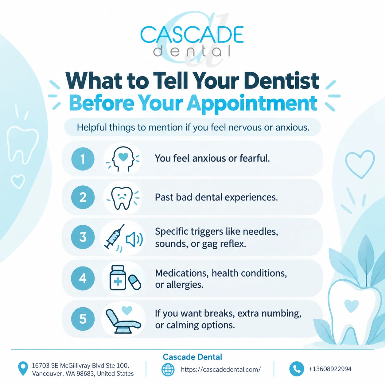 Dental Ansiety Middle What To Tell Your Dentist Before Your Appointment