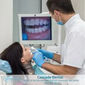 professional cleaning of a patient's teeth